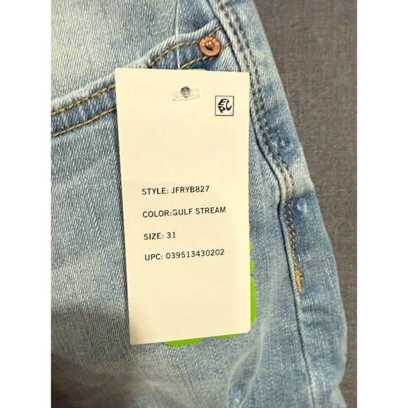 Frayed Jeans High Rise Denim Shorts Size 31 Gulf Stream Light Wash Distressed - Picture 6 of 6